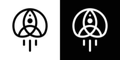 Rakete Logo Design starten Symbol Vektor Illustration