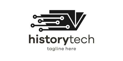 Buch Logo Technologie Symbol Vektor Illustration