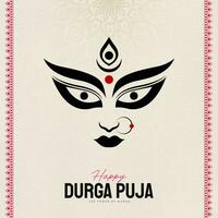 glücklich Durga Puja Abbildungen Durga Gesicht subh navratri vektor