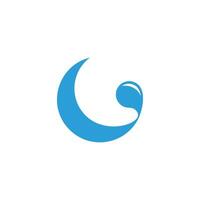 Brief G Bewegung Blau Wasser Spritzen Logo Vektor