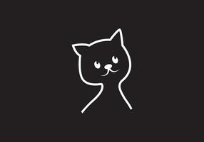 diese ist ein Katze Logo Design zum Ihre Geschäft vektor