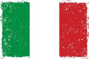 Italien Flagge Grunge betrübt Stil vektor