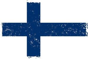 Finnland Flagge Grunge betrübt Stil vektor