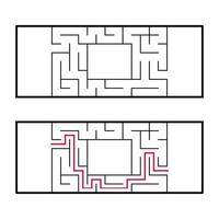 abstrakt labyrint. spel för barn och vuxna. vektor illustration