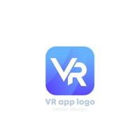 vr logo ikon för appar vektor