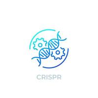 Crispr, Genombearbeitungssymbol, Linienvektor line vektor