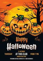 kreativ Grusel Halloween Party Flyer Vorlage vektor