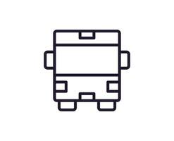 Single Linie Symbol von Bus hoch Qualität Vektor Illustration zum Design, Netz Websites, Internet Geschäfte, online Bücher usw. editierbar Schlaganfall im modisch eben Stil isoliert auf Weiß Hintergrund