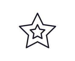 Single Linie Symbol von Star auf isoliert Weiß Hintergrund. hoch Qualität editierbar Schlaganfall zum Handy, Mobiltelefon Apps, Netz Design, Webseiten, online Geschäfte usw. vektor