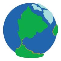 planet jord ikon isometrisk vektor. blå planet med kontinent och hav ikon vektor