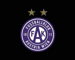 fk österrike wien klubb logotyp symbol österrike liga fotboll abstrakt design vektor illustration med svart bakgrund