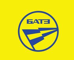 fk bate borisov symbol klubb logotyp Vitryssland liga fotboll abstrakt design vektor illustration med gul bakgrund
