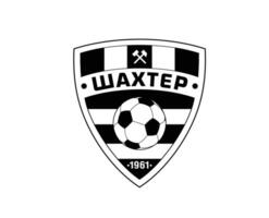 shakhtyor soligorsk klubb logotyp symbol svart Vitryssland liga fotboll abstrakt design vektor illustration
