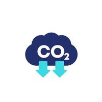 CO2-Gas, CO2-Emissionsreduzierendes Vektorsymbol vektor