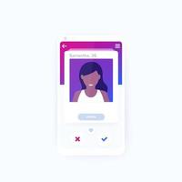 Dating-Design für mobile Apps, Vektor