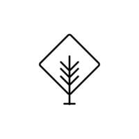 Diamant Baum Gliederung Vektor Symbol. Vektor Illustration zum Netz Websites, Apps, Design, Banner und andere Zwecke