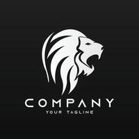 minimal Löwe oder Tiger Logo Vektor Vorlage