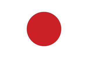eben Illustration von Japan Flagge. Japan Flagge Vektor