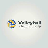 minimalistisk volleyboll logotyp ikon design vektor illustration