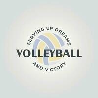 Emblem von Volleyball Logo Vektor, Illustration Etikette Design von Volley Symbol vektor