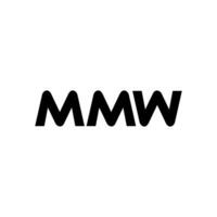 mmw brev logotyp design, inspiration för en unik identitet. modern elegans och kreativ design. vattenmärke din Framgång med de slående detta logotyp. vektor