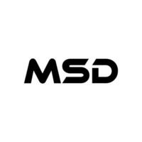 MSD Brief Logo Design, Inspiration zum ein einzigartig Identität. modern Eleganz und kreativ Design. Wasserzeichen Ihre Erfolg mit das auffällig diese Logo. vektor