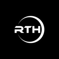 rth brev logotyp design, inspiration för en unik identitet. modern elegans och kreativ design. vattenmärke din Framgång med de slående detta logotyp. vektor