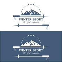 Ski Logo Vektor Symbol Illustration Design