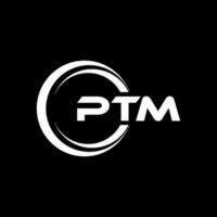 ptm brev logotyp design, inspiration för en unik identitet. modern elegans och kreativ design. vattenmärke din Framgång med de slående detta logotyp. vektor