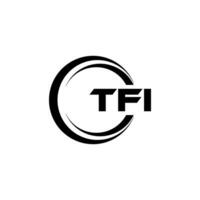 tfi Brief Logo Design, Inspiration zum ein einzigartig Identität. modern Eleganz und kreativ Design. Wasserzeichen Ihre Erfolg mit das auffällig diese Logo. vektor