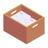 Dokumentenbox und Paket vektor