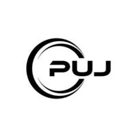 puj Brief Logo Design, Inspiration zum ein einzigartig Identität. modern Eleganz und kreativ Design. Wasserzeichen Ihre Erfolg mit das auffällig diese Logo. vektor