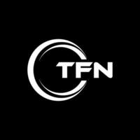 tfn Brief Logo Design, Inspiration zum ein einzigartig Identität. modern Eleganz und kreativ Design. Wasserzeichen Ihre Erfolg mit das auffällig diese Logo. vektor