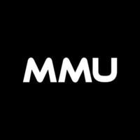 mmu brev logotyp design, inspiration för en unik identitet. modern elegans och kreativ design. vattenmärke din Framgång med de slående detta logotyp. vektor