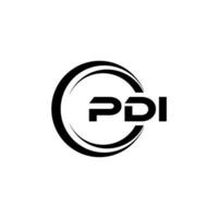 pdi brev logotyp design, inspiration för en unik identitet. modern elegans och kreativ design. vattenmärke din Framgång med de slående detta logotyp. vektor