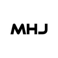 mhj brev logotyp design, inspiration för en unik identitet. modern elegans och kreativ design. vattenmärke din Framgång med de slående detta logotyp. vektor