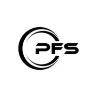 pfs Brief Logo Design, Inspiration zum ein einzigartig Identität. modern Eleganz und kreativ Design. Wasserzeichen Ihre Erfolg mit das auffällig diese Logo. vektor