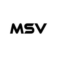 msv brev logotyp design, inspiration för en unik identitet. modern elegans och kreativ design. vattenmärke din Framgång med de slående detta logotyp. vektor