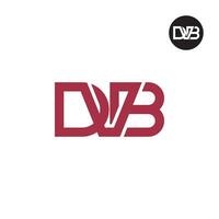 Brief dvb Monogramm Logo Design vektor