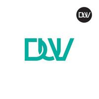 brev duv monogram logotyp design vektor