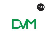 brev dvm monogram logotyp design vektor