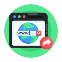 globale Website und Browser vektor