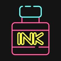 Symbol Tinte. indonesisch Allgemeines Wahl Elemente. Symbole im Neon- Stil. gut zum Drucke, Poster, Infografiken, usw. vektor