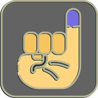 Symbol Tinte auf das wenig Finger. indonesisch Allgemeines Wahl Elemente. Symbole im geprägt Stil. gut zum Drucke, Poster, Infografiken, usw. vektor