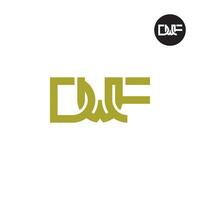 Brief dwf Monogramm Logo Design vektor