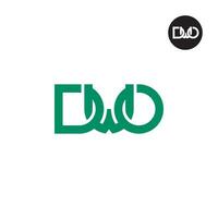 brev dwo monogram logotyp design vektor