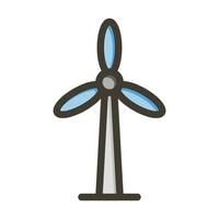 Wind Energie Vektor dick Linie gefüllt Farben Symbol zum persönlich und kommerziell verwenden.
