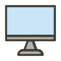 Computer Bildschirm Vektor dick Linie gefüllt Farben Symbol zum persönlich und kommerziell verwenden.
