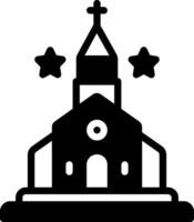 solide Symbol zum Kirche vektor