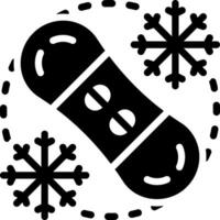 solide Symbol zum Snowboard vektor
